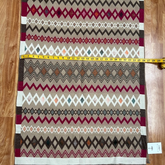 NWT (Unworn) Colorful Geometric Long Scarf 46 x 74” Viscose - Picture 6 of 9